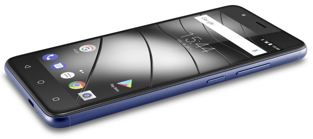 Gigaset GS270 Smartphone blau liegend